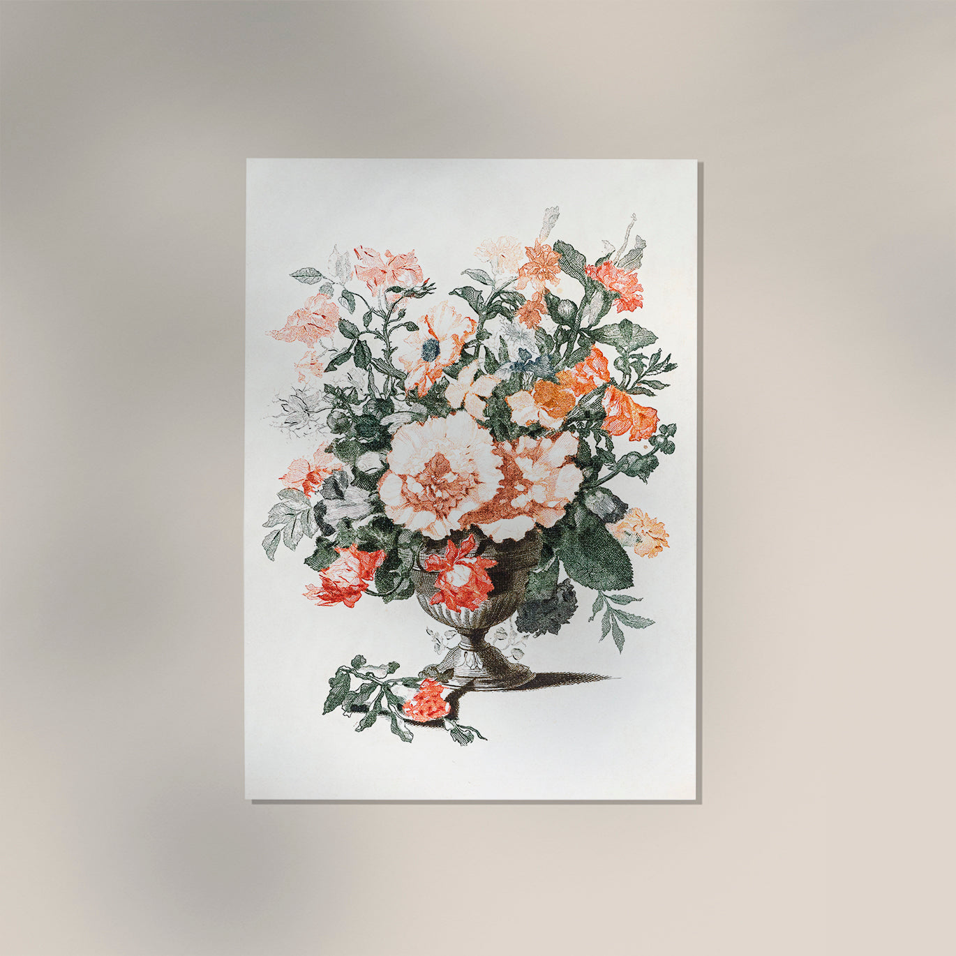 Stone vase with flowers nr 2 by Johan Teyler Botanical Poster