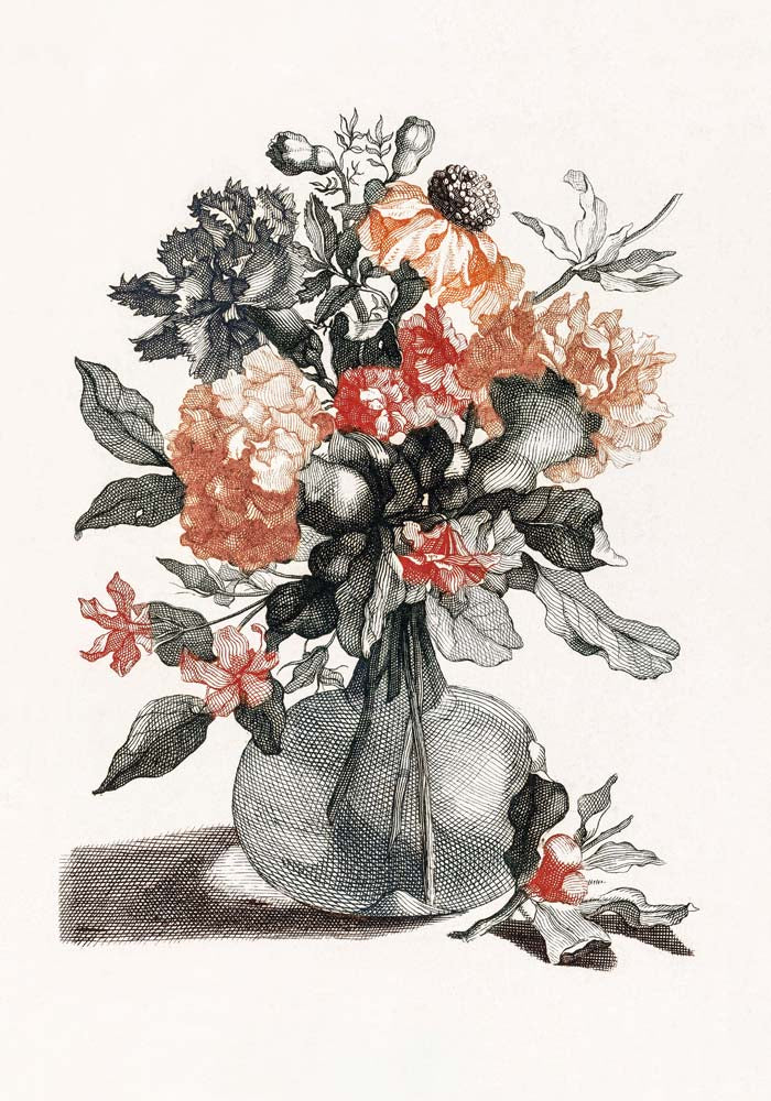 Stone vase with flowers nr 4 by Johan Teyler Botanical Poster