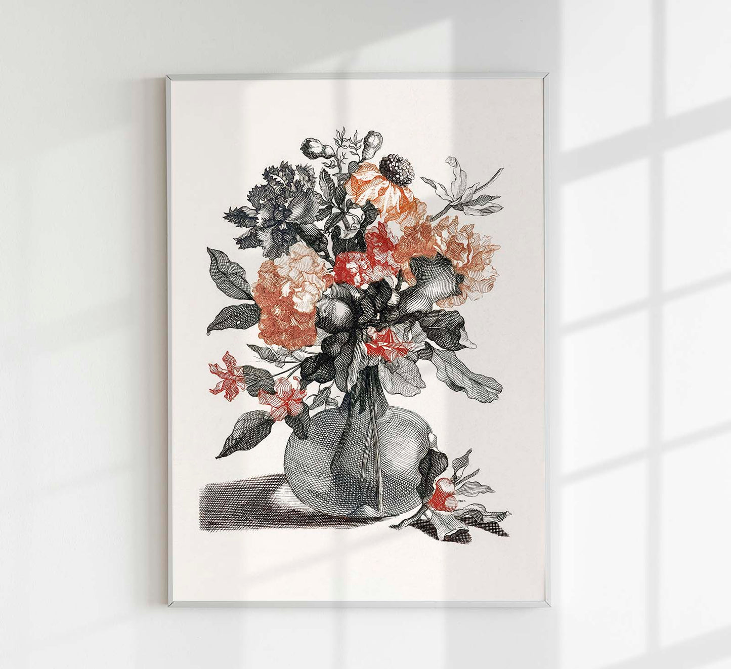 Stone vase with flowers nr 4 by Johan Teyler Botanical Poster