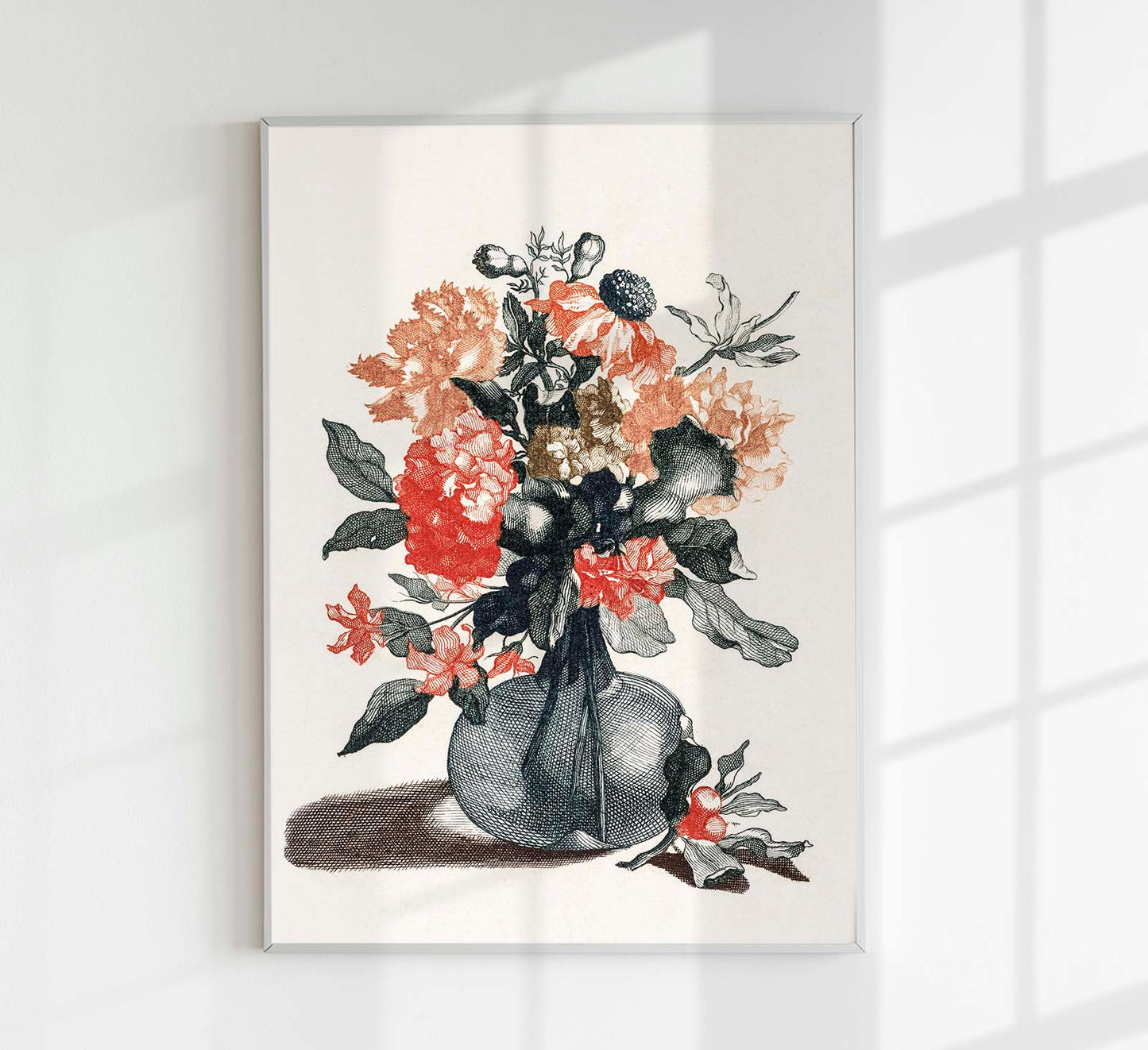 Stone vase with flowers nr 5 by Johan Teyler Botanical Poster