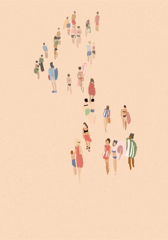 Walk on the beach Set of 2 Prints