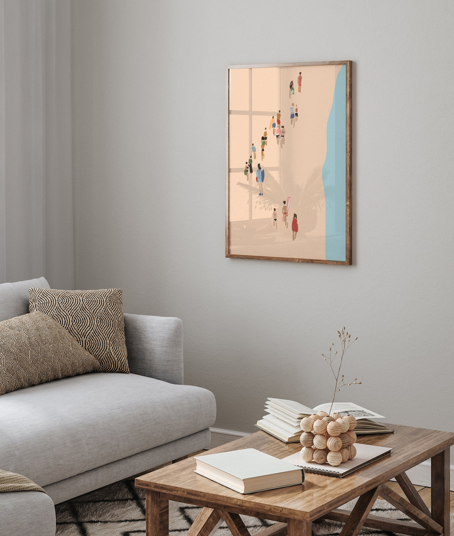Walking on the beach nr 2 Art Poster