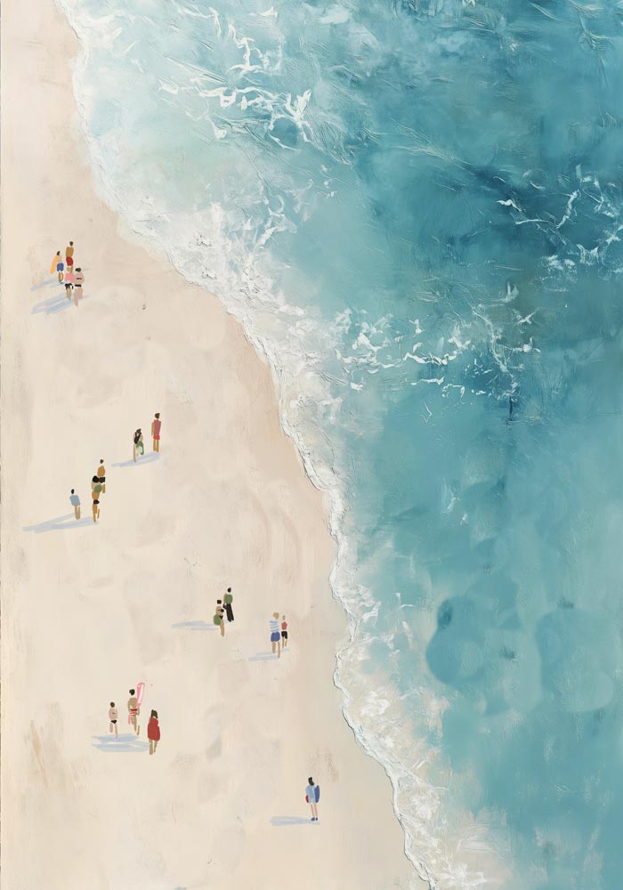 Beach seen from above Art Poster