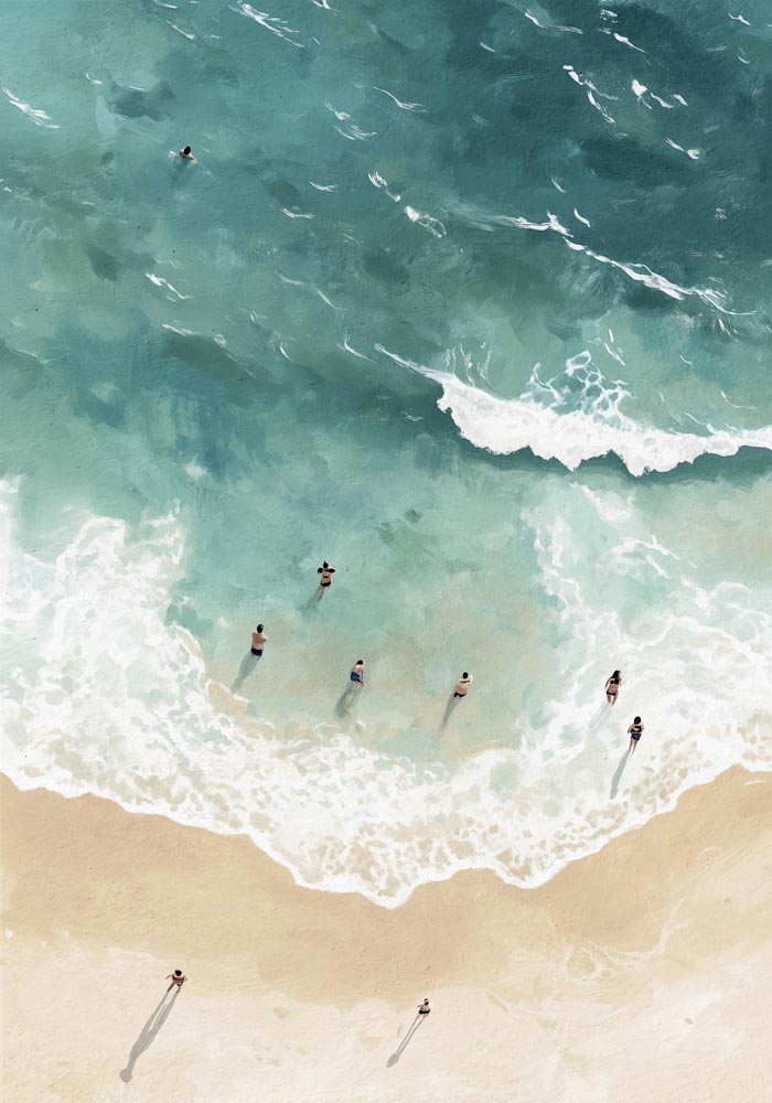 Beach seen from above nr 2 Art Poster