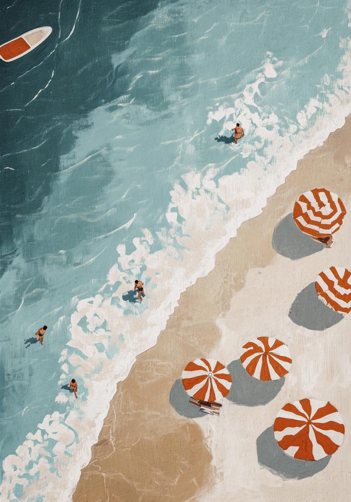 Beach seen from above nr 3 Art Poster