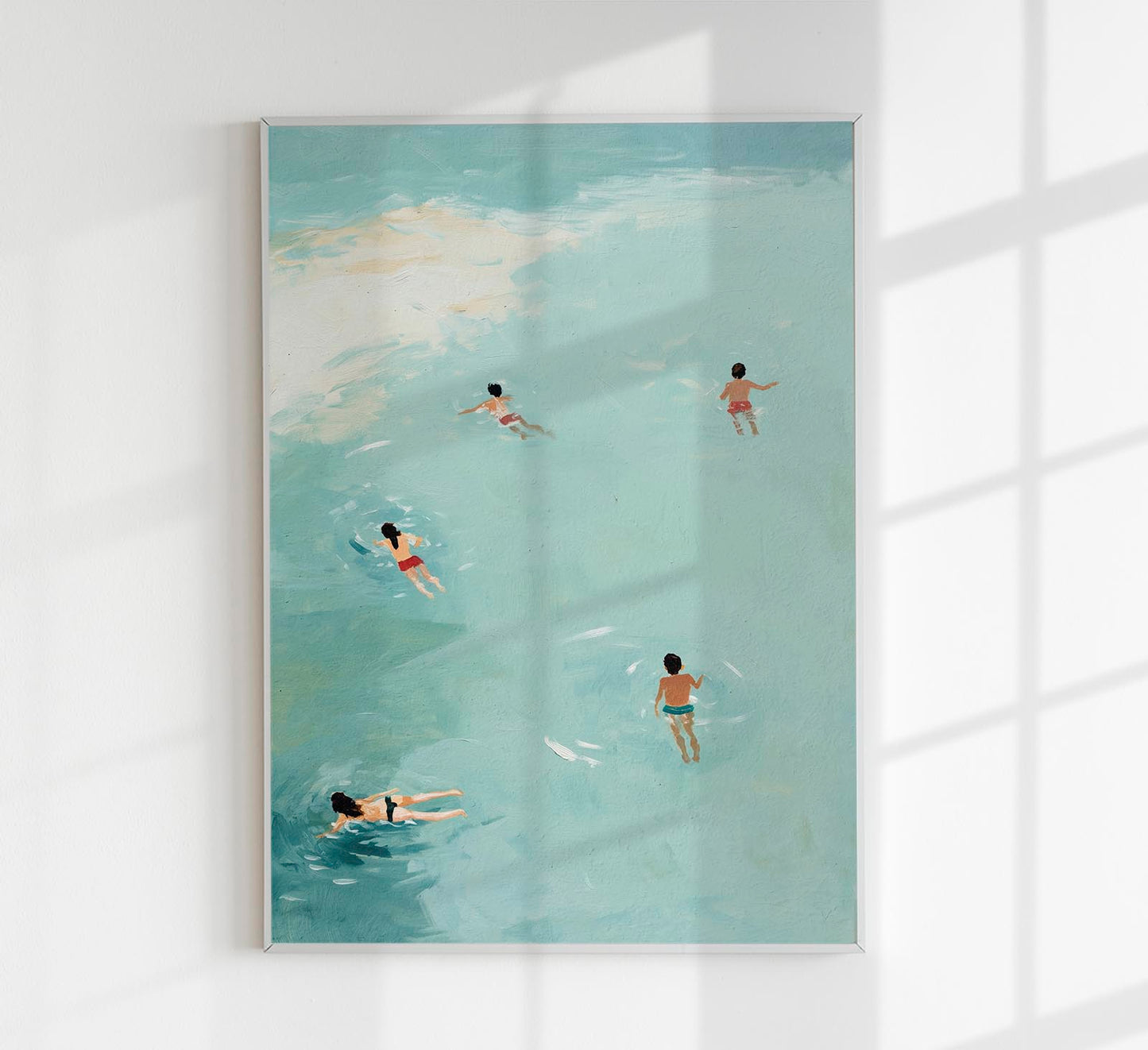 Children playing in the Water Art Poster