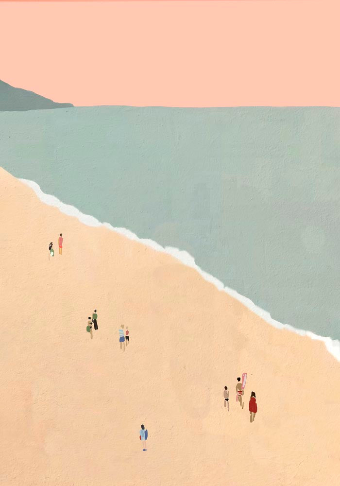 Late Afternoon at the Beach Art Poster