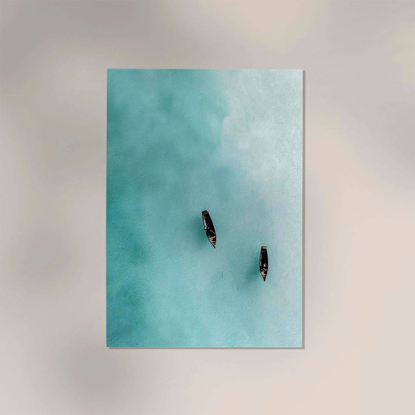 Boars drifting in the clear waters Art Poster