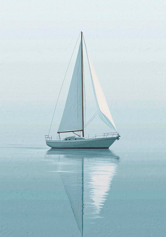 Sailboat sailing in calm waters Art Poster