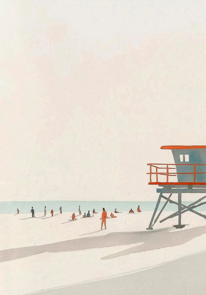 A calm day at the beach nr 2 Art Poster
