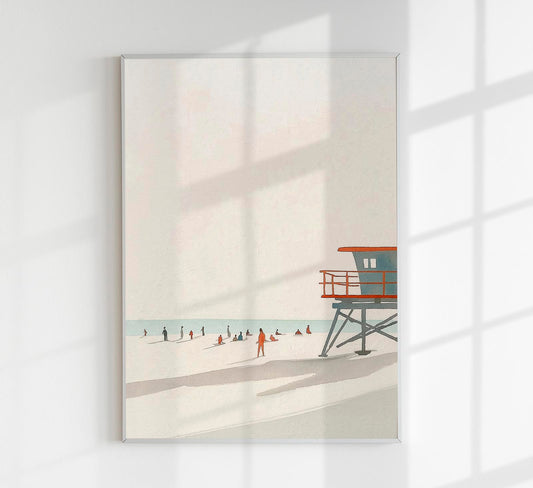 A calm day at the beach nr 2 Art Poster