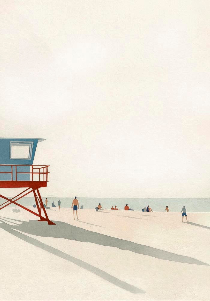 A calm day at the beach nr 3 Art Poster