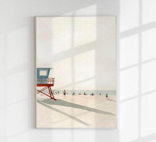 A calm day at the beach nr 3 Art Poster