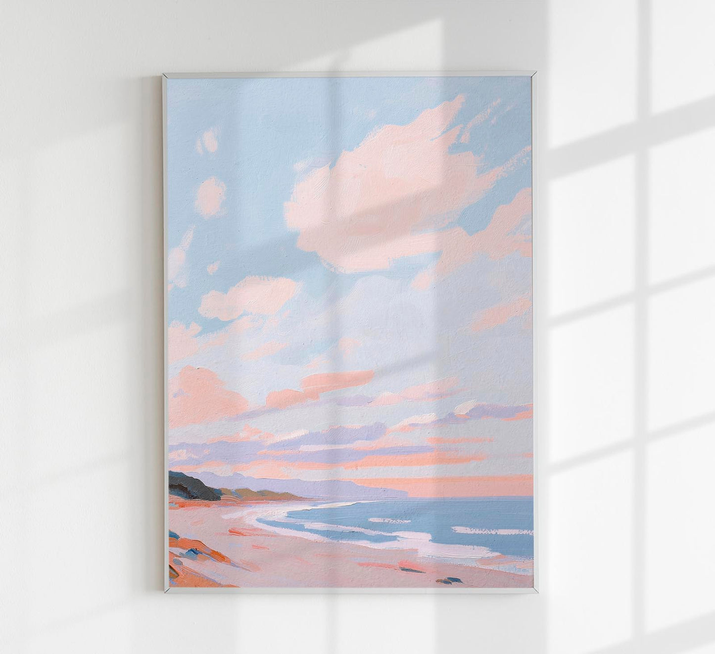 Sunset on the beach Art Print