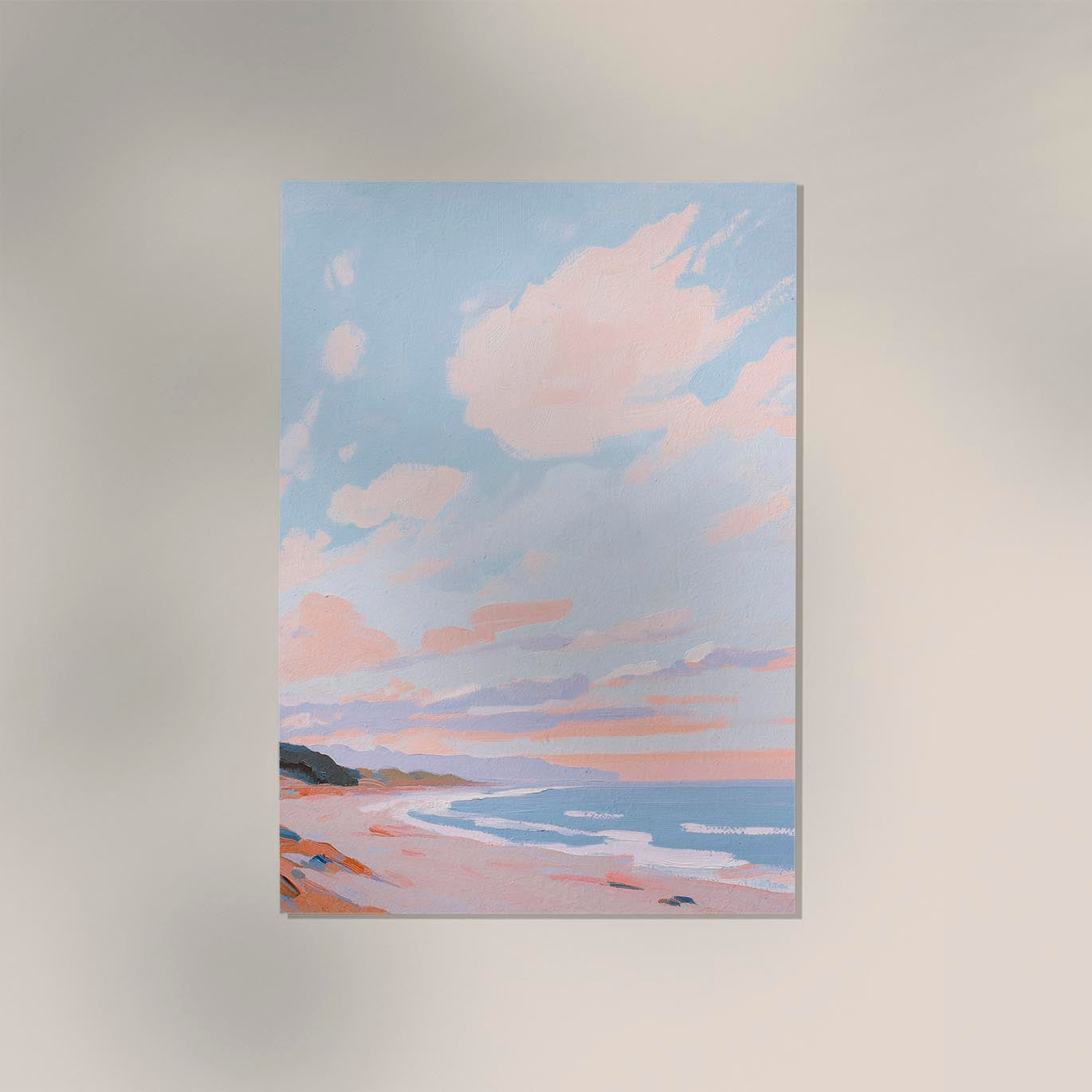 Sunset on the beach Art Print