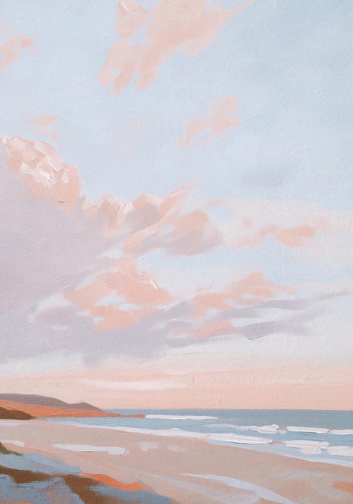 Sunset on the beach nr 2 Art Print