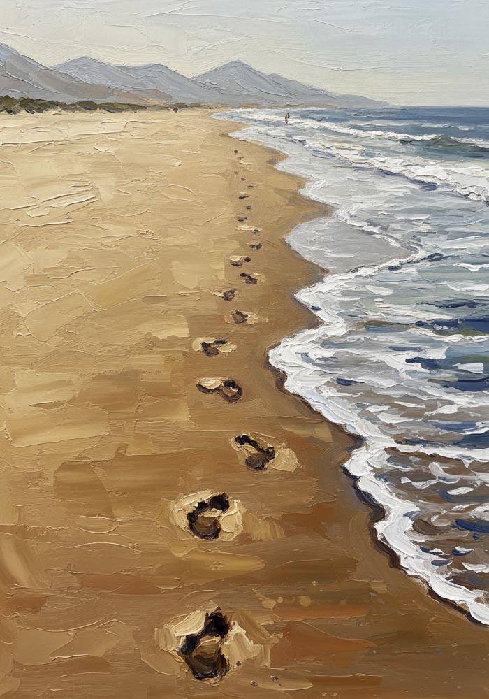 A walk at Fuerteventura's Beach Art Poster