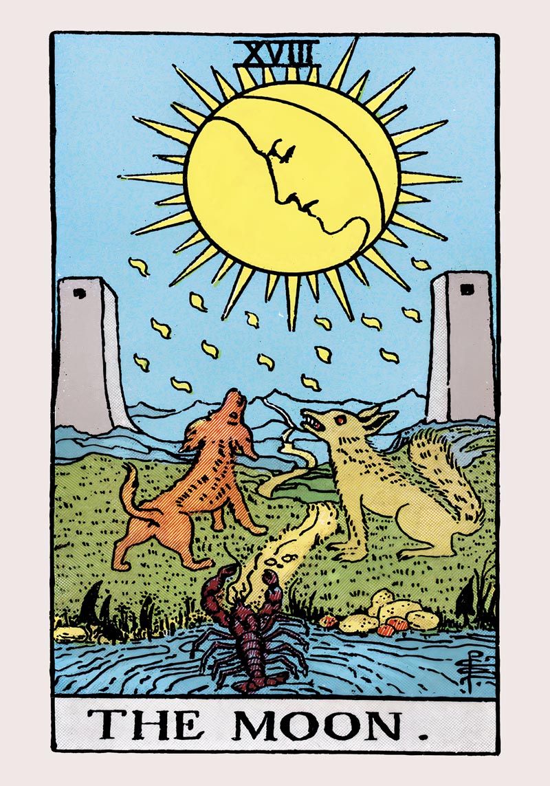 The Moon Tarot Art Poster