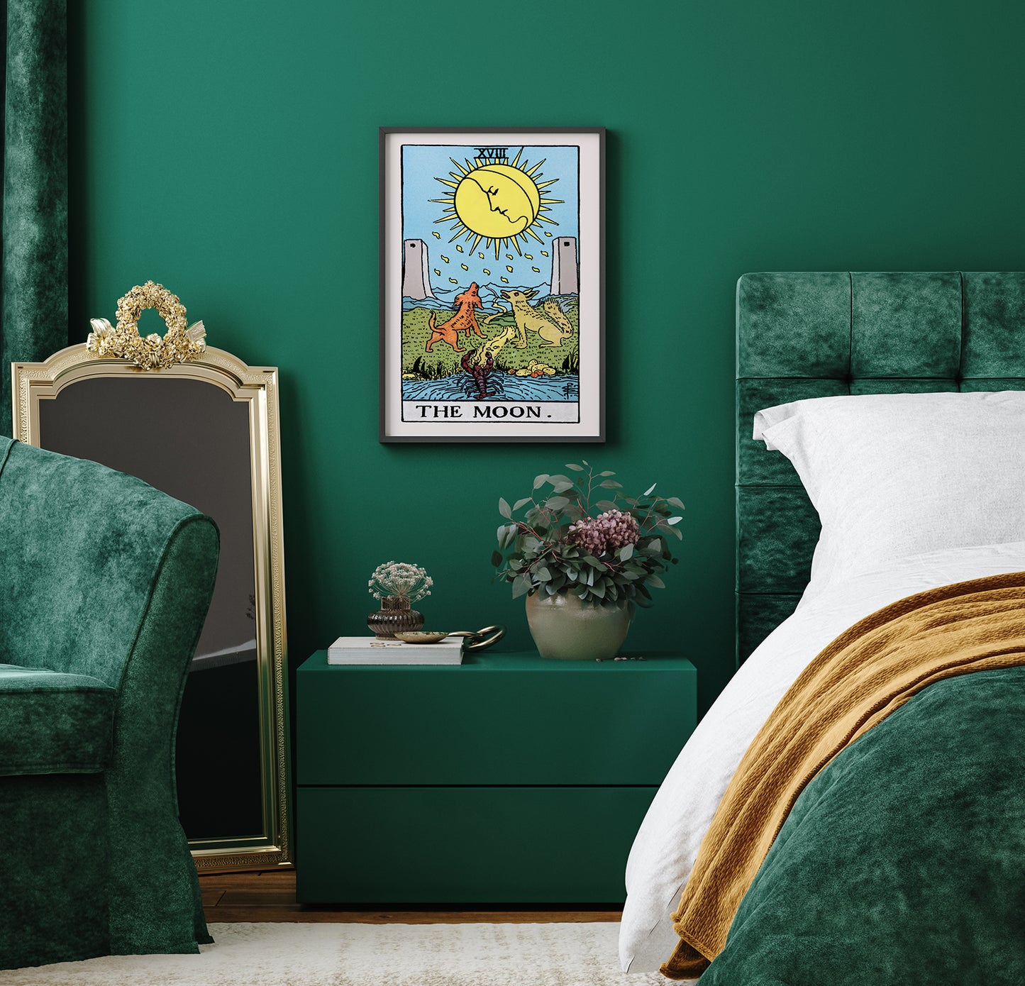 The Moon Tarot Art Poster