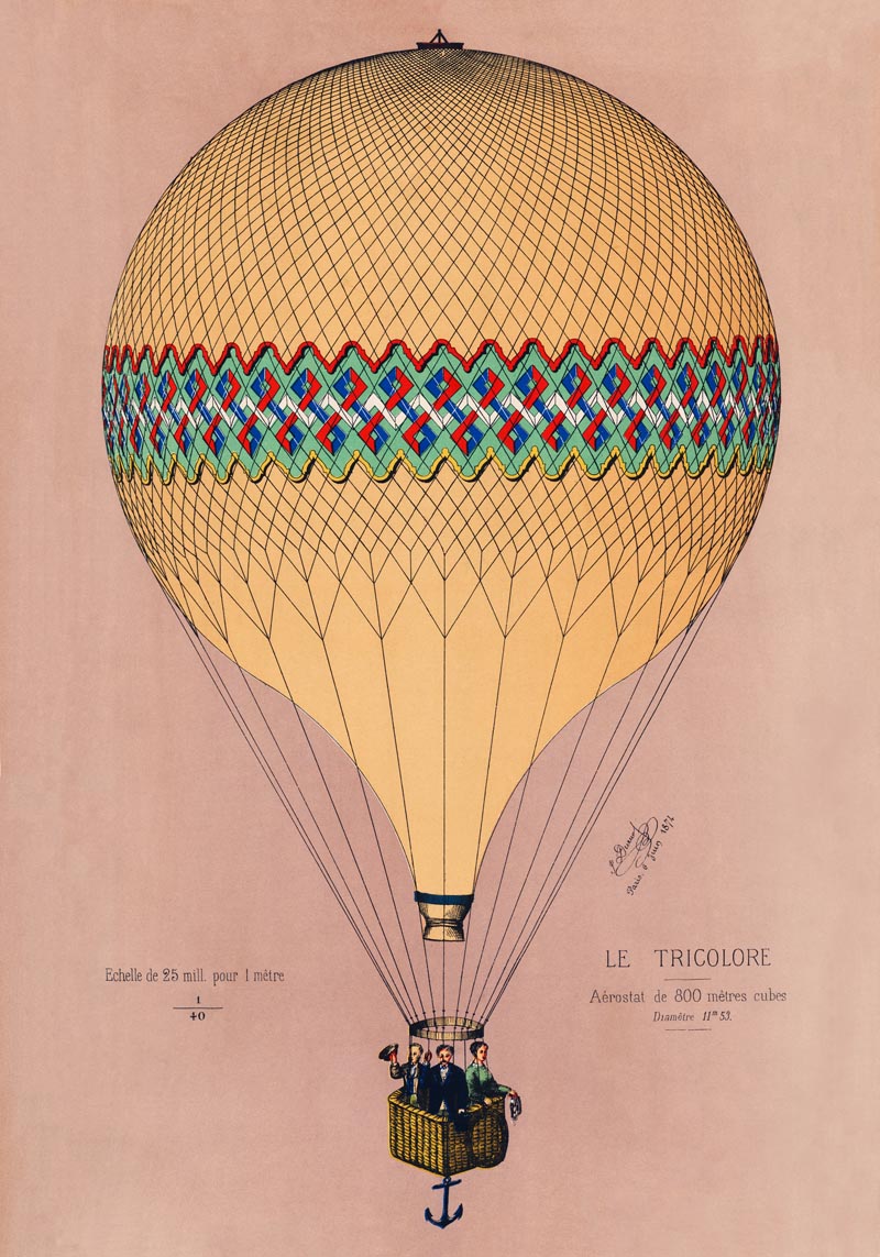 Balloon Tricolore Pink Poster