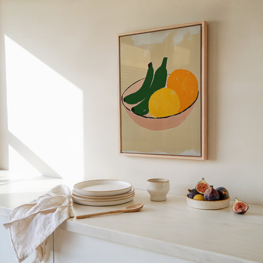 Fruit Bowl Tropical Art Poster