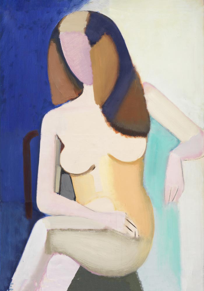 Seated female model by Vilhelm Lundstroem Poster