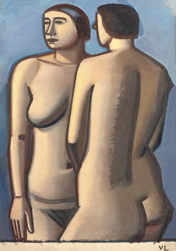 Two Female Nudes by Vilhelm Lundstroem Poster