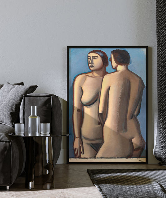 Two Female Nudes by Vilhelm Lundstroem Poster