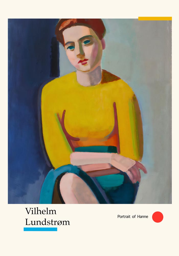 Portrait of Hanne by Vilhelm Lundstroem Exhibition Poster