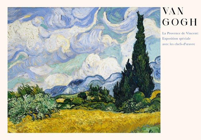 Wheat Field Art Poster by Van Gogh
