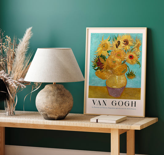 Vase with Twelve Sunflowers Art Poster by Van Gogh