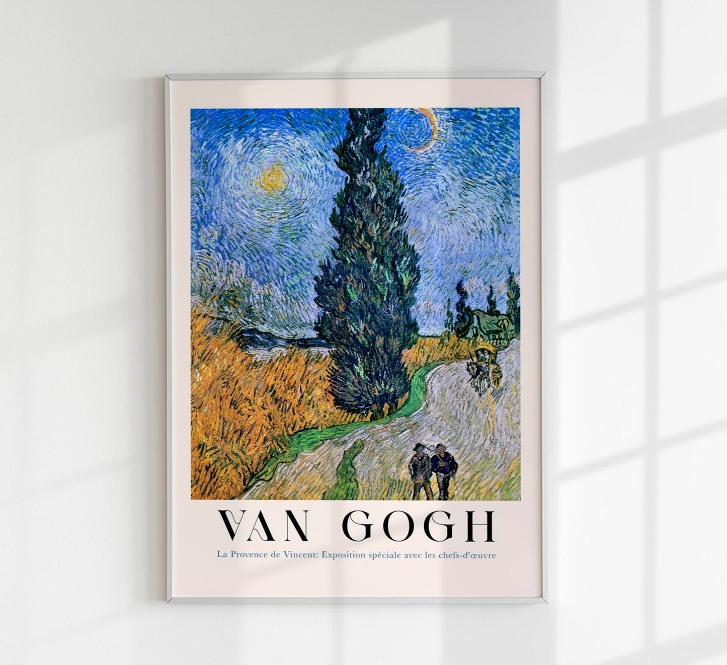 Road with Cypress and Star Exhibition Art Poster by Van Gogh