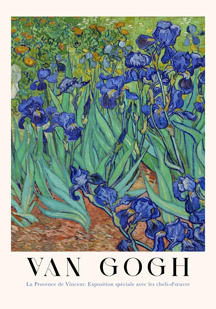 Iris in the field Exhibition Art Poster by Van Gogh