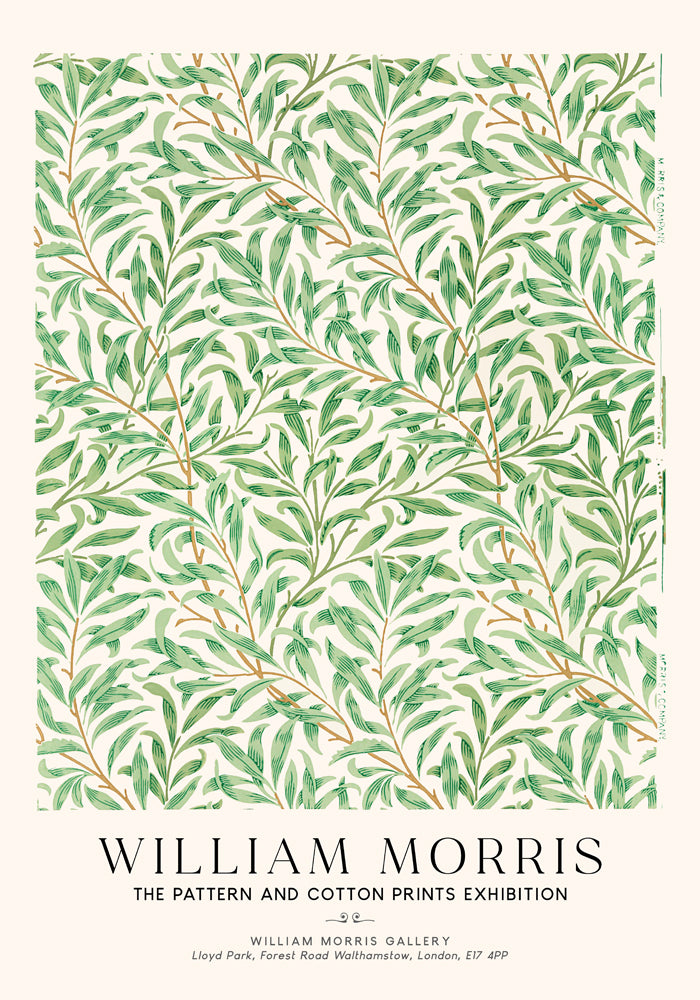 William Morris Vintage Willow Art Exhibition Poster