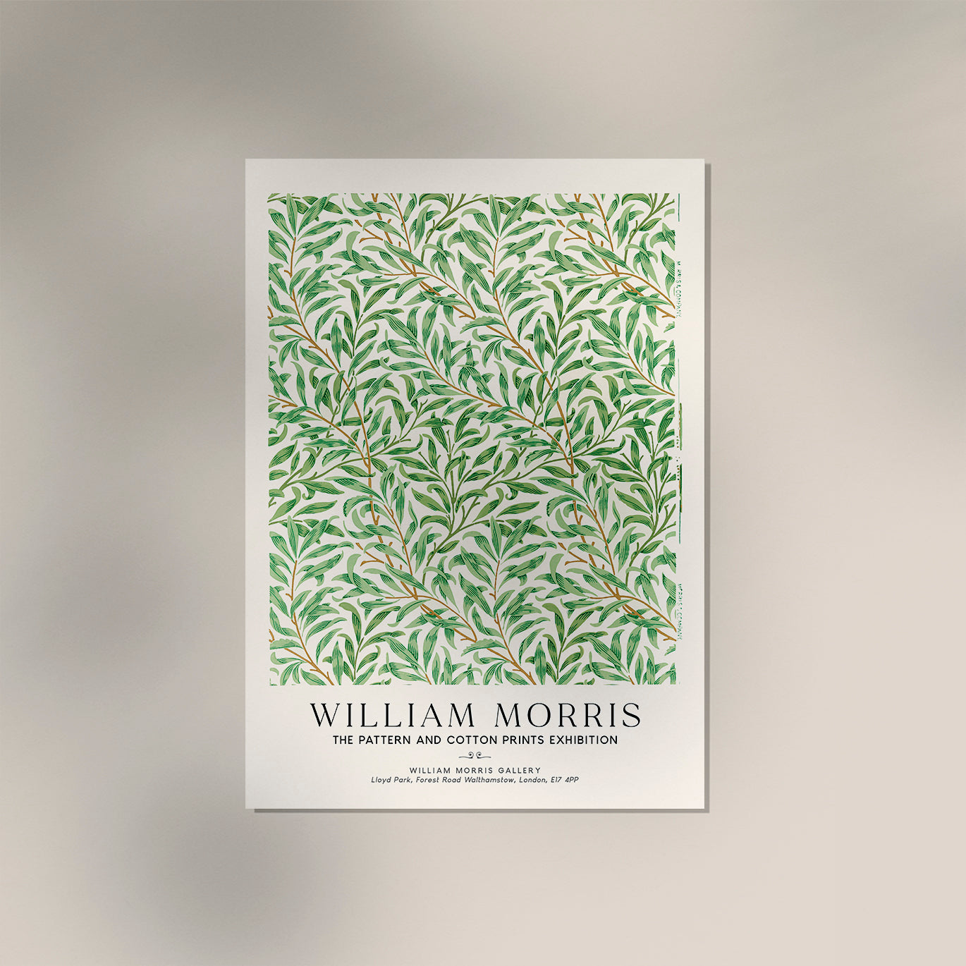 William Morris Vintage Willow Art Exhibition Poster