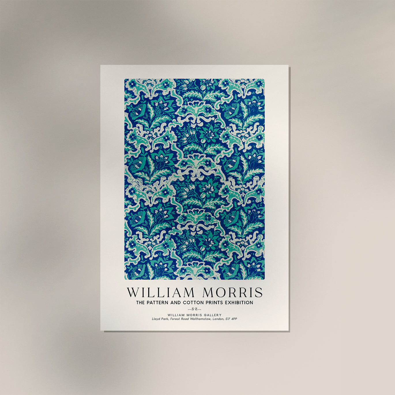 William Morris Vintage Floral Wallpaper Art Exhibition Poster