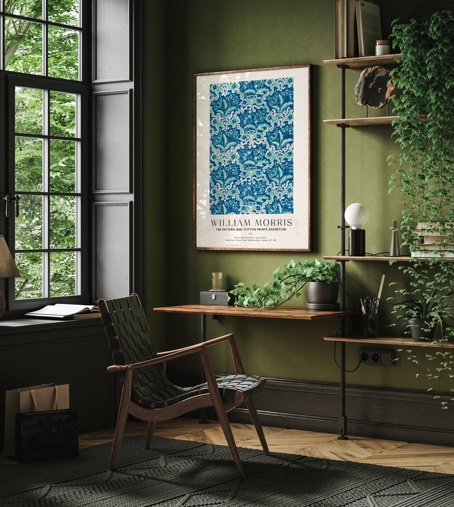 William Morris Vintage Floral Wallpaper Art Exhibition Poster