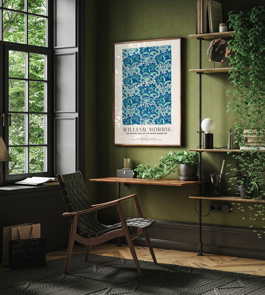 William Morris Vintage Floral Wallpaper Art Exhibition Poster
