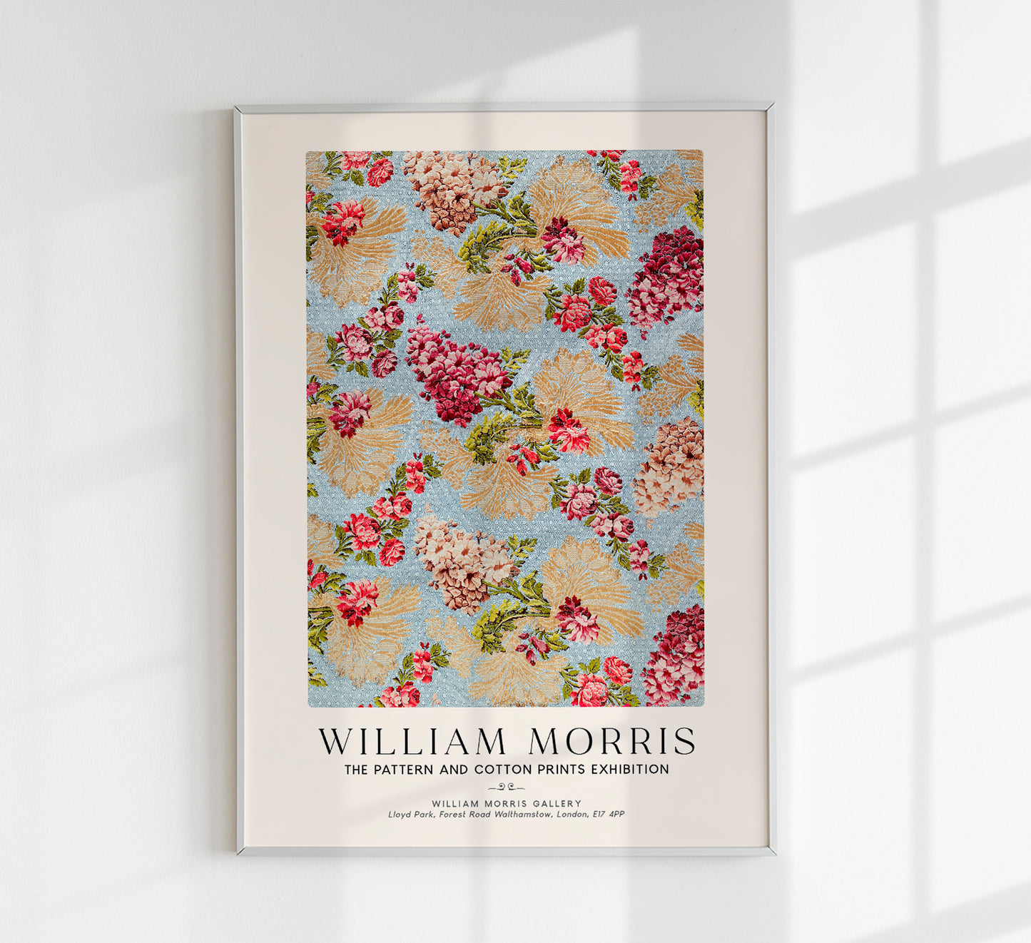 William Morris Floral Brocade Art Exhibition Poster