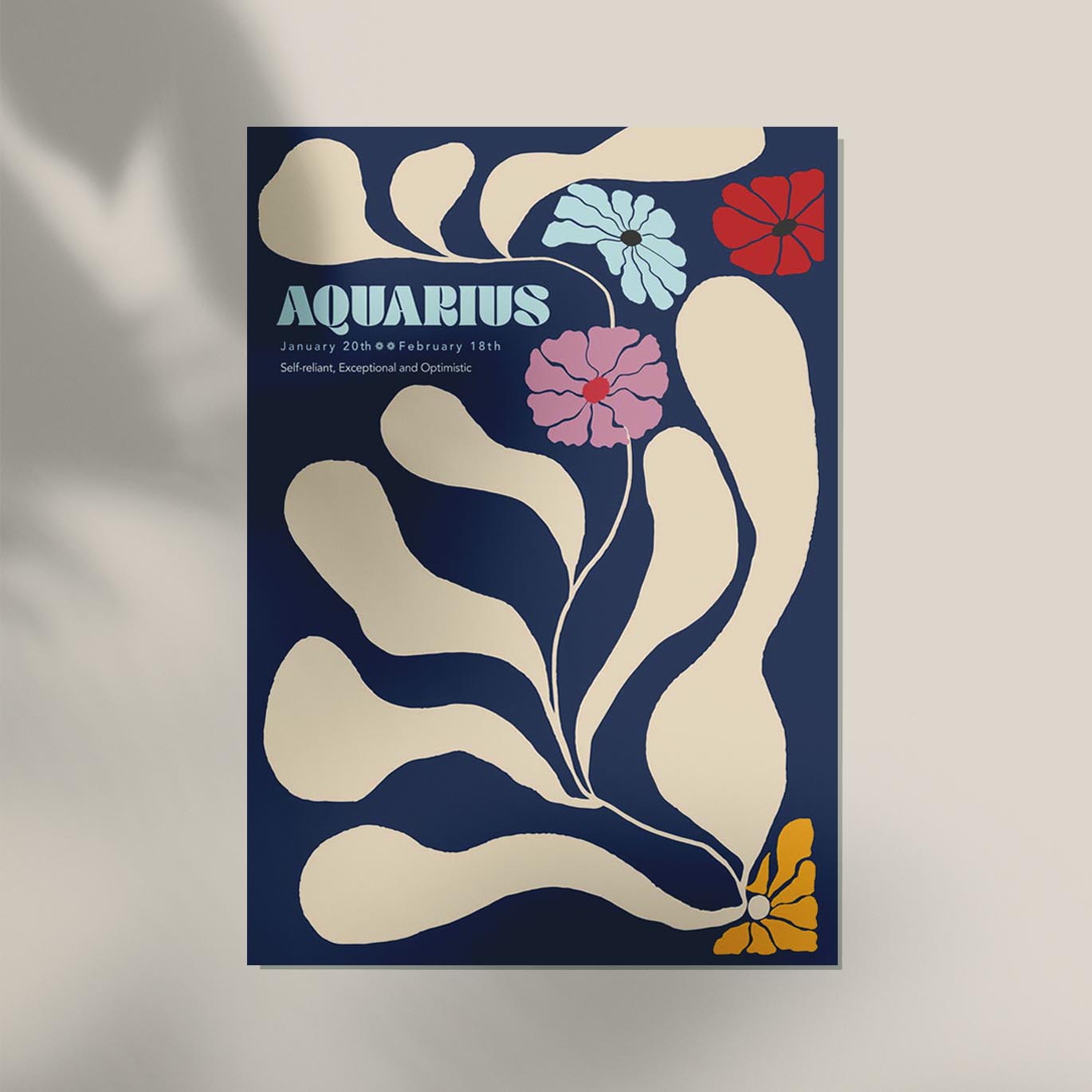 Aquarius Zodiac Sign Poster