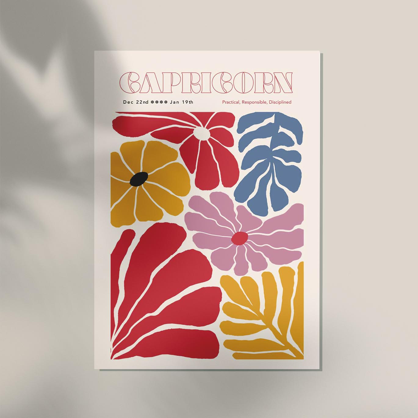 Capricorn Zodiac Sign Poster