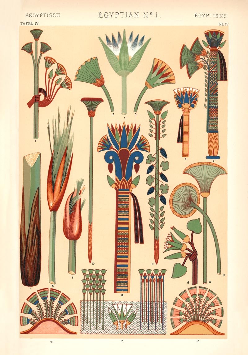 Egyptian Nr 1 Art Poster by Owen Jones.