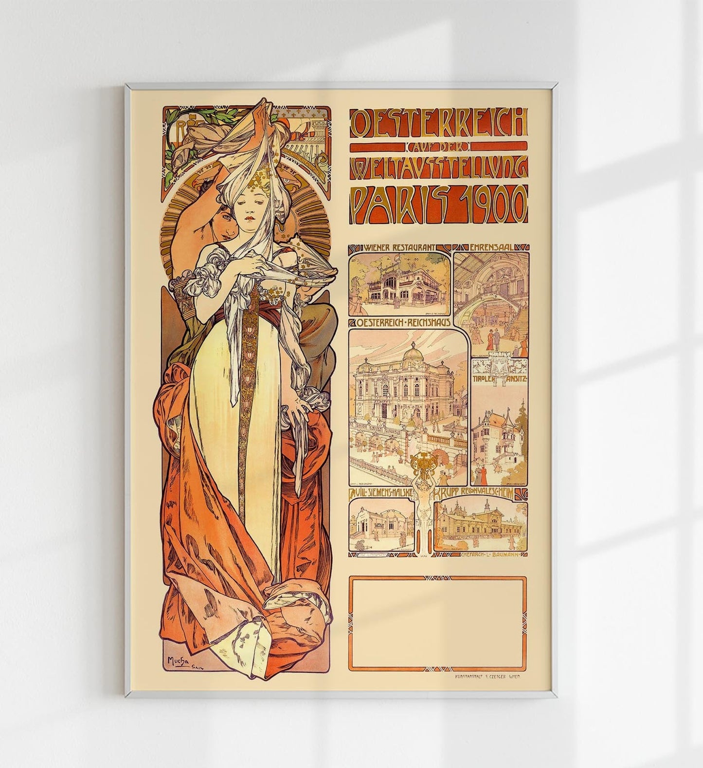 Österreich, Paris by Alphonse Mucha Art Nouveau Poster