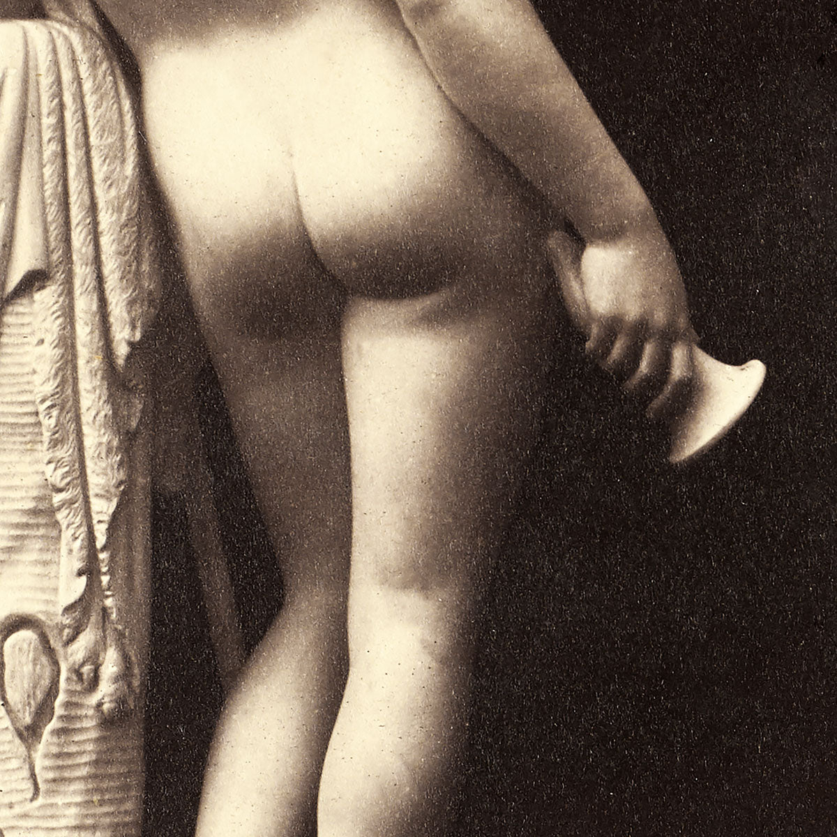 Vintage sculpture naked woman