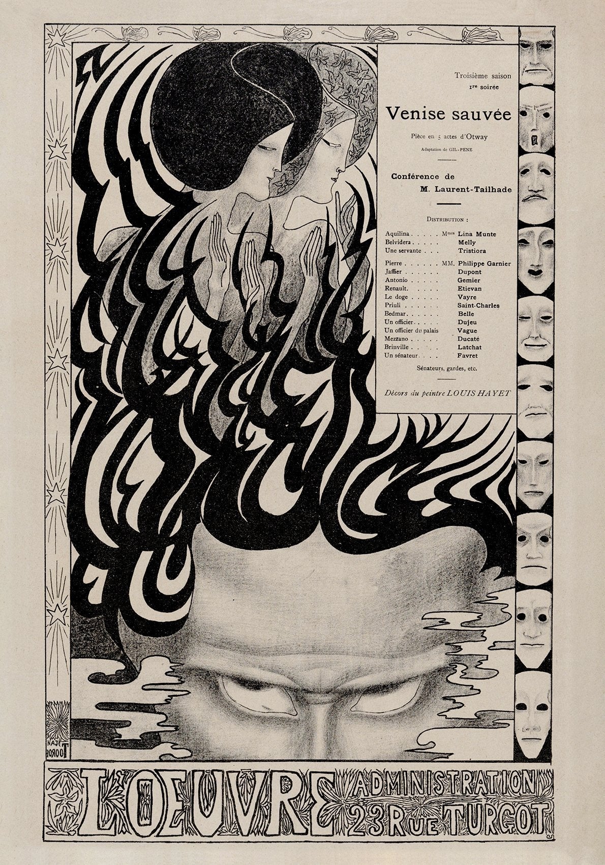 Play Vénise sauvée Vintage Poster by Jan Toorop