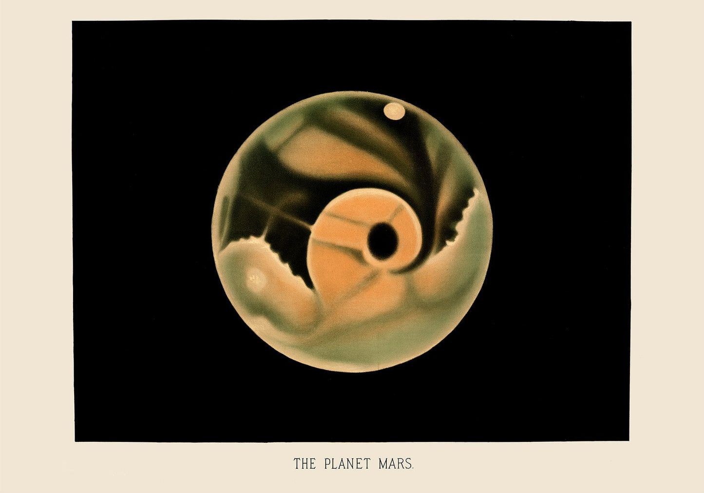 Mars by Trouvelot Antique Astronomical Poster