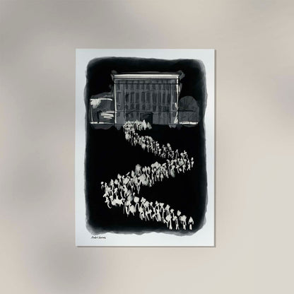 Berghain Queue Art Print by André Humeres