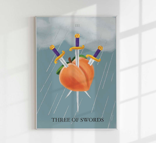 Three of Swords Art Print by André Humeres