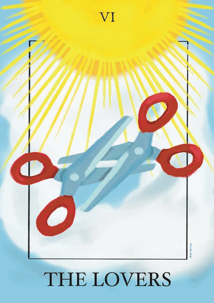 The Lovers: Scissors Art Print by André Humeres