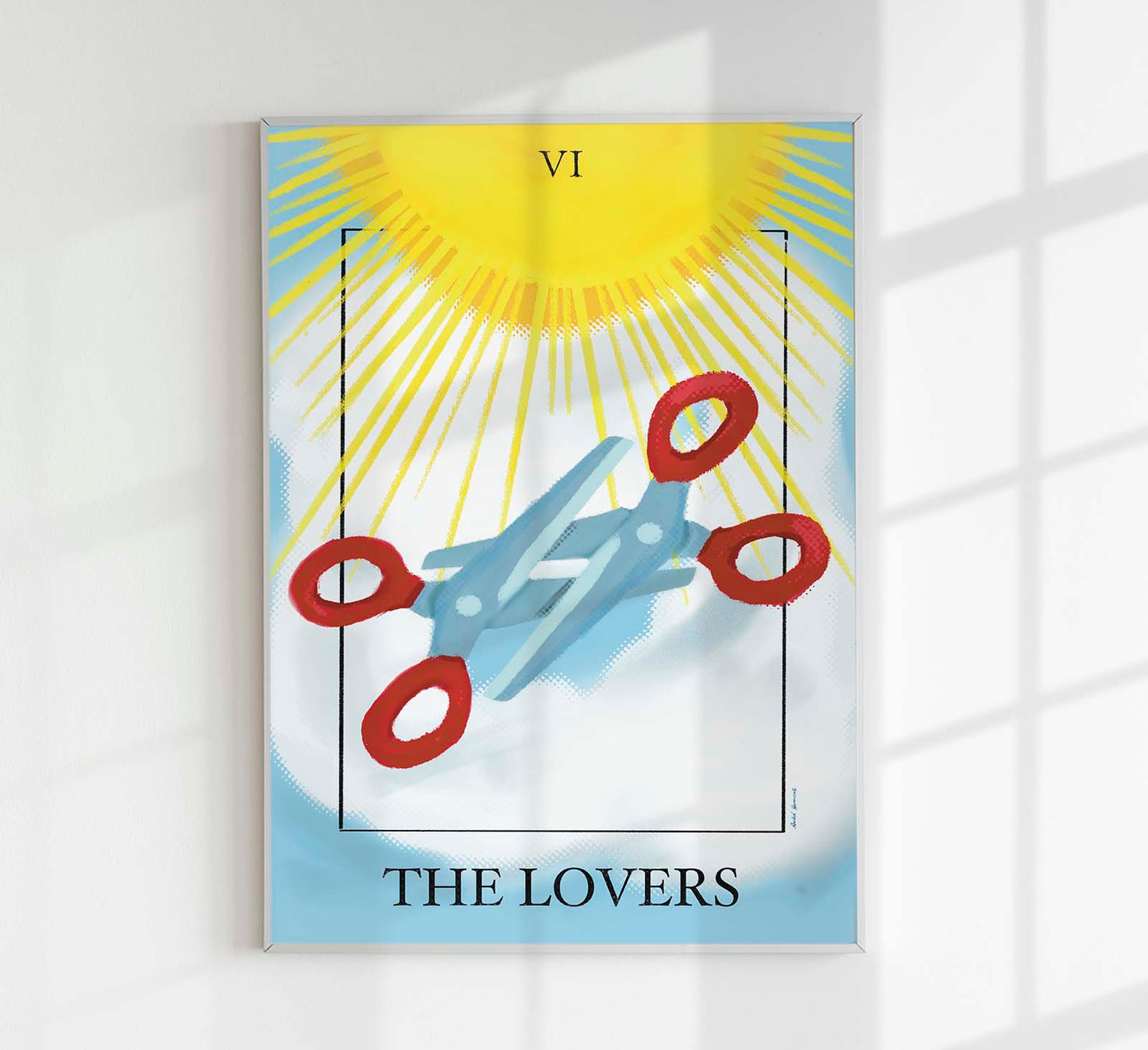 The Lovers: Scissors Art Print by André Humeres